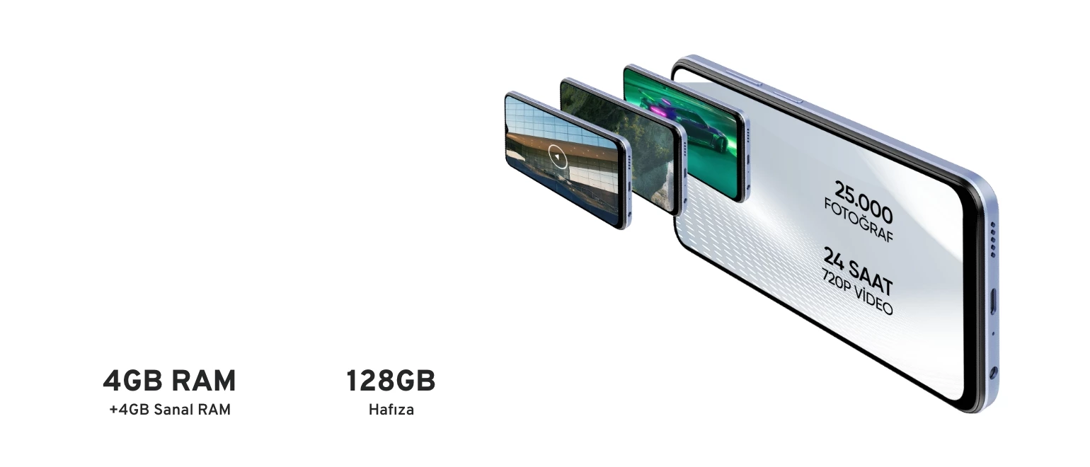 Artırılabilir Geniş Hafızası ile Casper VIA M35 Telefon