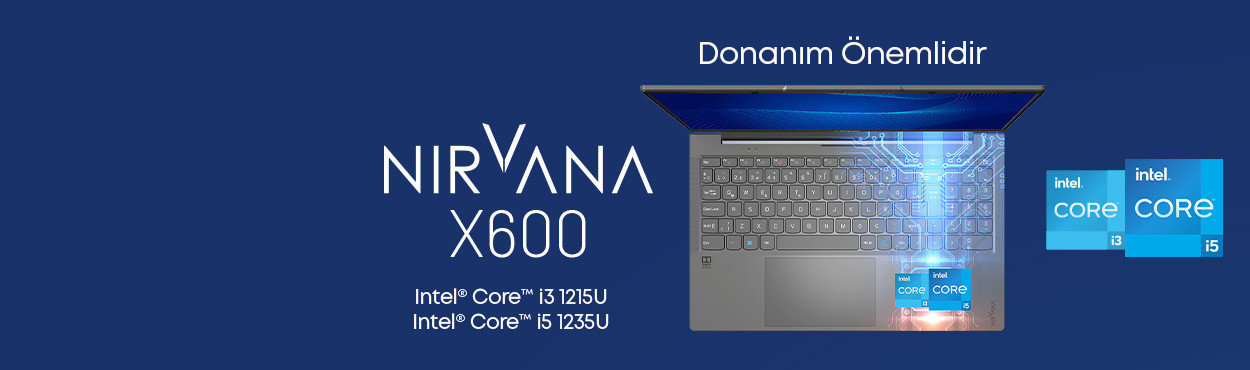 Nirvana X600: Intel Core i3-1215U ve Core i5-1236U İşlemcilerin Gücünü Keşfedin