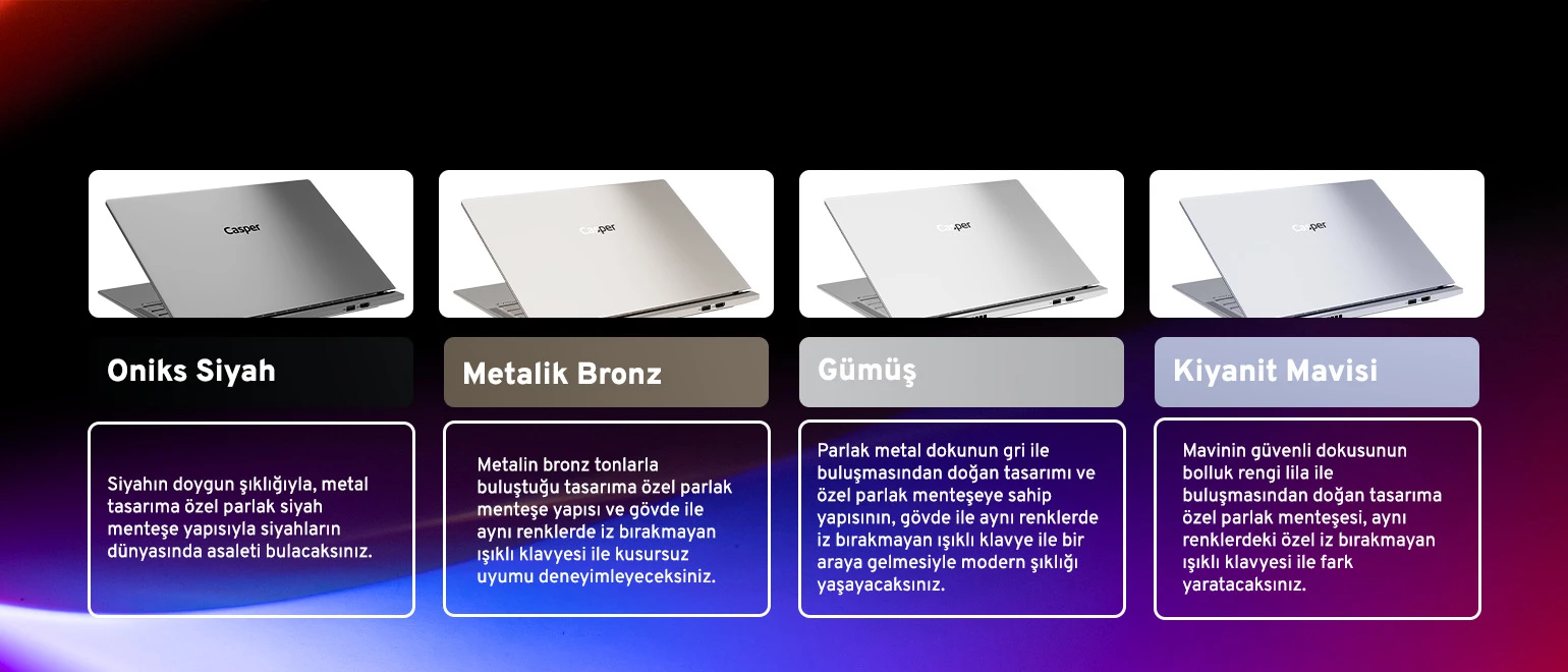 Çarpıcı Laptop Renkleri