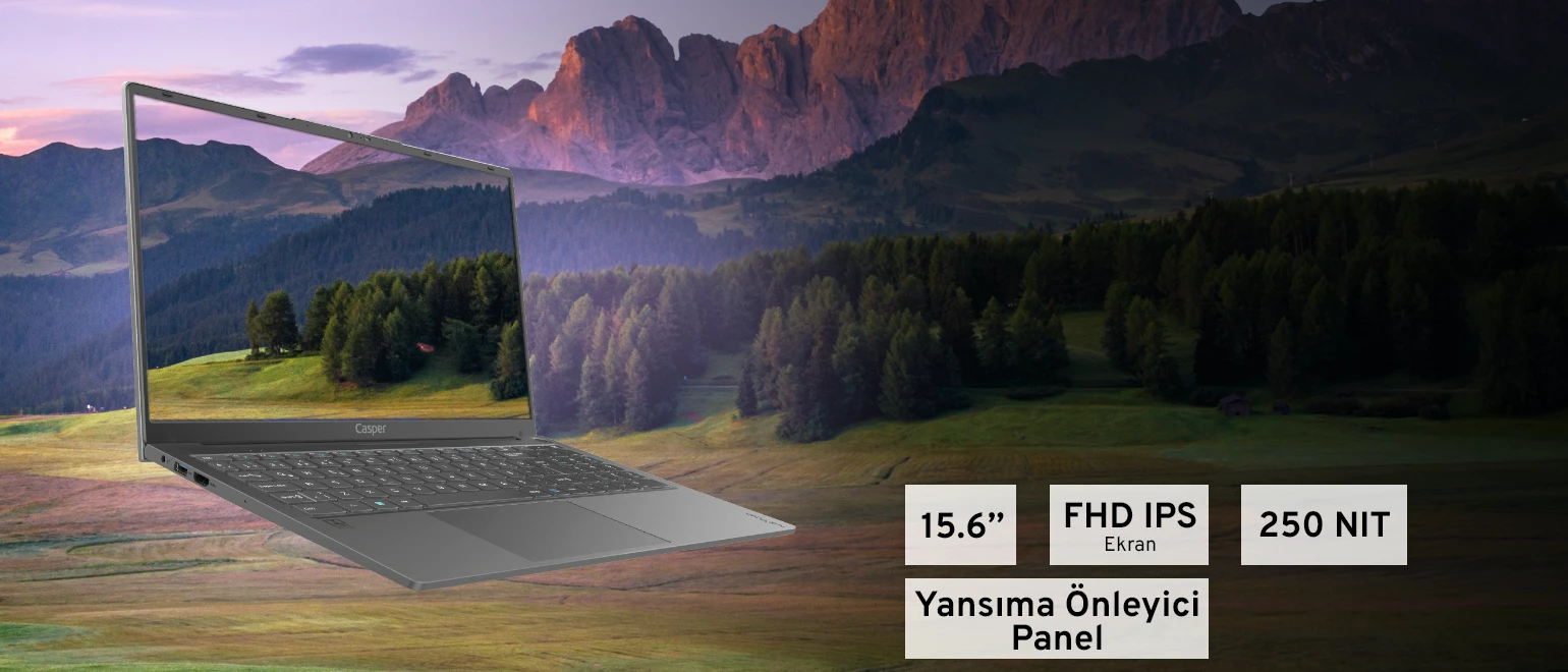 15.6’’ FHD IPS Panel ile Geniş Ekran Deneyimi