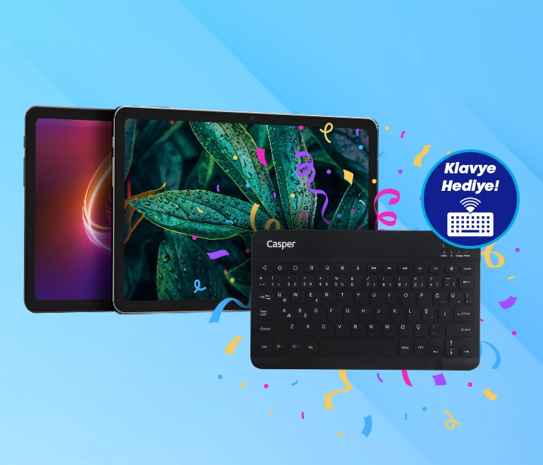  Casper VIA Tablet Alana Kablosuz Klavye Hediye!